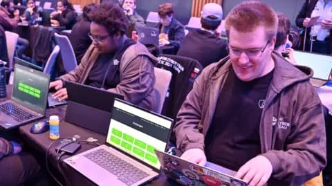 Eddie Hart at a coding fair