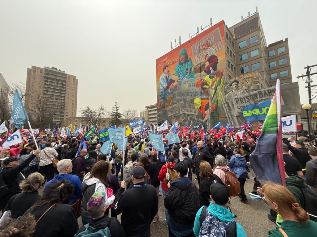Crowd at rally